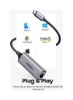 آداپتور USB C به اترنت Gigabit RJ45 Wired Network Thunderbolt 3 LAN سازگار با MacBook Surface Pro iPad Pro 2021 Switch PS5 XPS15 13 Galaxy Tabs Silver