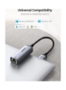 آداپتور شبکه آلومینیومی USB 3.0 به اترنت Gigabit RJ45 LAN 1000 Mbps سازگار برای سوئیچ MacBook Mac Pro Mini iMac XPS Surface Pro Notebook، PC مشکی