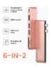 هاب USB C برای MacBook Pro 6-In-2 Type C Hub Adapter با 4K HDMI Thunderbolt 3 USB-C SD Card Reader TF Rose Gold