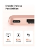 هاب USB C برای MacBook Pro 6-In-2 Type C Hub Adapter با 4K HDMI Thunderbolt 3 USB-C SD Card Reader TF Rose Gold