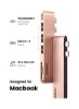 هاب 6 در 2 USB-C PD100W 40 گیگابیت بر ثانیه داک دو نوع C برای MacBook Pro M1 2021 Card Reader SD/TF Superspeed Multi USB 3.0 Converter برای M1 Macbook Pro/Air 2021 و غیره صورتی