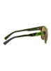 عینک آفتابی مستطیلی آرمانی اکسچنج، خاکستری تیره با لهجه‌های سبز و لنز طلایی آینه‌ای AX4036F 814373 اندازه لنز: 57 میلی‌متر