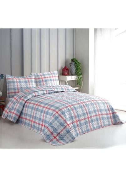 ست روتختی نخی ترکی رانفورس تک چاپی شامل 1 روتختی لحافی 180 در 230 سانتی متر و 1 روبالشی لحافی 50 در 70 سانتی متر