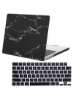 قاب محافظ سخت پوسته ای با پوشش صفحه کلید انگلیسی چینش ایالات متحده سازگار برای MacBook Pro 14 اینچی 2021 2022 Release A2442 M1 Pro M1 Max با نمایشگر مایع رتینا XDR تاچ شناسه سیاه مرمر سیاه