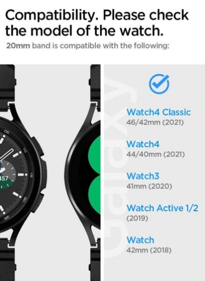 بند مقاوم برای Samsung Galaxy Watch 4 Classic 46mm/42mm, Galaxy Watch 4 Band 44mm/40mm, Galaxy Watch 3 Band 41mm, Galaxy Watch Active 1&amp;2 Band - مشکی مات