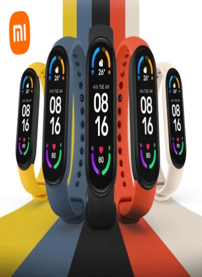 صفحه نمایش AMOLED 1.62 بلوتوث ضد آب مچ بند ورزشی هوشمند Mi Band 7 Smart Fitness