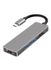 5 در 1 Adpader آلومینیومی نوع C به HDMI 4K USB 3.0 (HDMI، USB 3.0، SD-Card، TF-Card) نقره ای