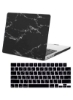 قاب محافظ سخت پوسته ای با چینش ایالات متحده پوشش صفحه کلید روسی انگلیسی سازگار برای MacBook Pro 14 اینچی 2021 2022 Release A2442 M1 Pro M1 Max با نمایشگر مایع رتینا XDR Touch ID Black Marble