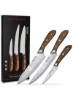 ست چاقو 3 عددی ARCULINA Chef, Carving and Paring - NATURAL ASHWOOD HANDLE