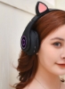 هدفون بی‌سیم BT 5.0 قابل حمل و تاشو از طریق گوش Cat Ear با اسلات کارت TF