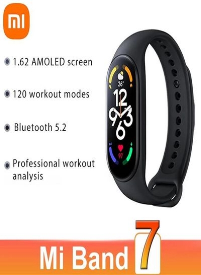 دستبند اصلی Mi Band 7 Smart 6 Color 1.62 AMOLED Screen Blood Oxygen Fitness Tracker بلوتوث ضد آب مچبند MI Band7