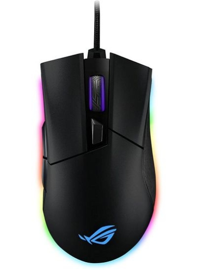 ROG Gladius II Origin Wired USB Optical Gaming Mouse Aura Sync RGB Omron سوئیچ - مشکی