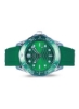 ساعت بند لاستیکی سبز مردانه با صفحه سبز و قاب سبز