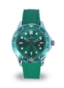ساعت بند لاستیکی سبز مردانه با صفحه سبز و قاب سبز