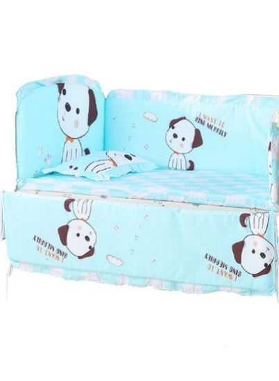 محافظ تخت گهواره توله سگ ست 6 عددی برای نوزادان، محافظ تخت پنبه ای خالص، آسان برای جدا کردن و قابل شستشو
