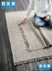 فرش مسطح مشکی طبیعی 80*150 سانتی متر