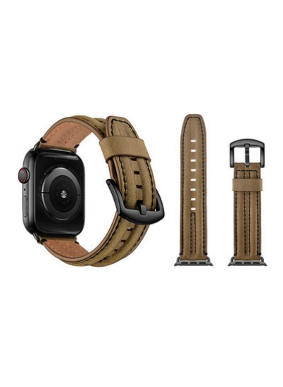 بند جایگزین چرم Humped برای Apple Watch 45/44/42mm Series 7/6/se/5/4/3