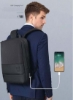 کیف لپ تاپ مسافرتی، کوله پشتی باریک تجاری با درگاه شارژ USB، کیف کامپیوتر مدرسه کالج ضد آب برای مردان و زنان متناسب با لپ تاپ 15.6 اینچی، مشکی