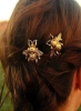 Bee Barrettes Gold Honeybee Bobby Pins Costume Bumblebee Costume for hair for women and girls