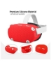 لوازم جانبی Oculus Quest 2 پوشش سیلیکونی پوشش پوسته بند دسته سیلیکونی پوشش لنز محافظ ترکیبی با دستگیره 8 تکه قرمز