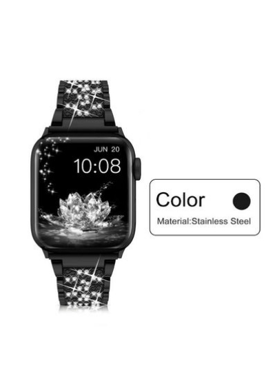 بند فلزی RiZOW Stainless Steel سازگار با iwatch Apple Series Watch 7/6/5/4/3/2/1/SE بند تعویض 38mm 40mm 41mm 42mm 44mm 45mm - مشکی