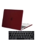 پوشش محافظ صفحه‌کلید انگلیسی پوسته سخت محافظ بریتانیایی سازگار برای MacBook New Pro 13 اینچی مدل A1706 A1708 A2159 A1989 با نوار لمسی و شناسه لمسی نسخه قرمز شرابی 2016 تا 2018