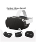لوازم جانبی Oculus Quest 2 پوشش سیلیکونی پوسته جلد بند دسته سیلیکونی پوشش لنز محافظ ترکیبی با دستگیره 8 تکه مشکی