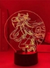 انیمه لامپ Genshin Impact Game Figure HuTao 3D Led Night Lights تولد اتاق بازی چراغ میز اتاق بازی تزئینات رنگارنگ لمسی و کنترل از راه دور