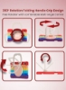 قاب محافظ رنگی مقاوم ضد ضربه Moxedo با پایه 360 چرخشی و بند شانه برای کودکان سازگار برای Samsung Galaxy Tab S7 FE 12.4 (T730 / T735) - قرمز رنگارنگ
