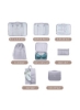 8 عدد مکعب بسته بندی مسافرتی برای چمدان کیف ضروری مسافرتی سبک با لوازم بهداشتی کیف برای لباس کفش لوازم آرایشی و بهداشتی لوازم آرایش، برای چمدان 18 تا 32 اینچی (خاکستری)
