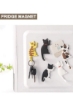برچسب یخچال مغناطیسی، گربه کارتونی قلاب مکش مغناطیسی یخچال قلاب پی وی سی لوازم خانگی تزئینی قابل استفاده برای آویزان کردن کلیدهای یادداشت عکس (6 قطعه)