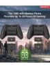 داک شارژ دوگانه با 2 بسته باتری قابل شارژ [قدرت اضافی 1200 میلی آمپر ساعت] برای Xbox Series X و Series S (همچنین سازگار با Xbox One X/S) - مشکی