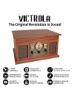 پخش کننده ضبط بلوتوث نوستالژیک Victrola 6 in 1 و مرکز موسیقی چند رسانه ای با بلندگوهای داخلی سی دی و پخش نوار کاست 3 سرعته و رادیو FM در طرح ماهون