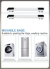 غلتک متحرک لوازم خانگی قابل تنظیم قابل افزایش برای لوازم خانگی ماشین لباسشویی یخچال خشک کن ماشین ظرفشویی ابزار و تجهیزات سنگین برقی با پد ضد لغزش چرخ برای وزن 300 کیلوگرم