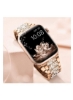 بند فلزی RiZOW Stainless Steel سازگار با iwatch Apple Series Watch 7/6/5/4/3/2/1/SE بند تعویض 42mm 44mm 45mm - Champagne Gold