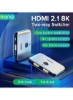 سوئیچ HDMI 2.1 سوئیچ Ultra HD 8K دو جهته HDMI Splitter 4K@120Hz، 8K@60Hz انتخاب سوئیچر آلومینیومی HDMI برای PS4/PS5 Xbox Roku Apple TV Fire Stick Sony TV