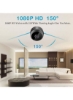 دوربین IP مینی بی سیم 1080P وای فای دید در شب، دوربین مینی قابل حمل HD Night Vision 1080P HD WIFI Remote Home Security Camera APP: V380PRO (دوربین 1080P)