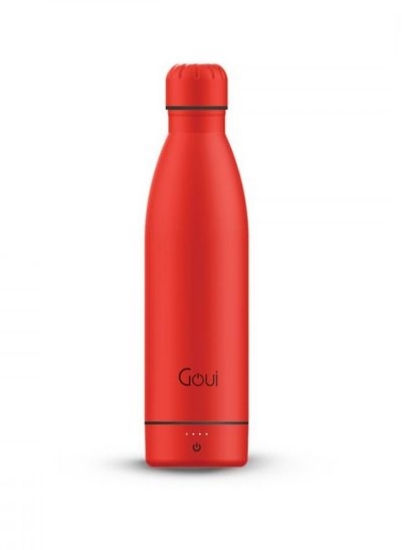 GOUI Loch شارژ بی سیم و محلول بطری هوشمندتر ابتکاری را ترکیب می کند ظرفیت مایع 420ml - 6000MAh - بی سیم 5W - Cherry Red