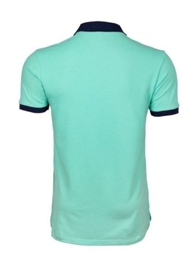 تی شرت پولو مردانه یقه سبز نعنای دریایی متوسط