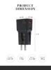 آداپتور مسافرتی شارژ سریع چند سوکتی 200 واتی 1 پورت USB، در بسیاری از کشورها کار می کند، بادوام و قابل حمل، زخم چند شاخه، PD +QC3.0