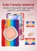 قاب محافظ رنگارنگ مقاوم ضد ضربه Moxedo با پایه 360 چرخشی و بند شانه برای کودکان سازگار برای Samsung Galaxy S6 Lite 10.4 اینچی - قرمز رنگارنگ