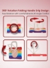 قاب محافظ رنگارنگ مقاوم ضد ضربه Moxedo با پایه 360 چرخشی و بند شانه برای کودکان سازگار برای Samsung Galaxy S6 Lite 10.4 اینچی - قرمز رنگارنگ