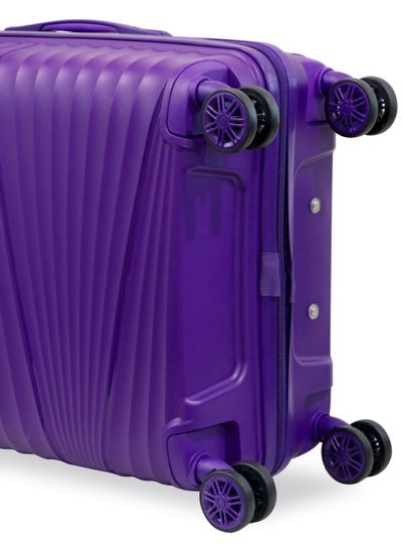چرخ دستی چمدانی با نام تجاری هاردساید کوچک 63 سانتی متری (24 اینچی) 4 چرخ اسپینر در رنگ بنفش KH1005-24_PPL