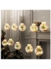 لامپ پرده توپی آرزوی درخت کریسمس ال ای دی مدل دکوراسیون ویترین مغازه سیم مسی پلاگین گرم سفید