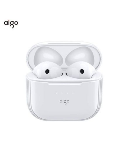 Aigo T30 True Wireless BT5.1 هدفون ورزشی نیمه در گوش کنترل لمسی هوشمند Clear Calls White