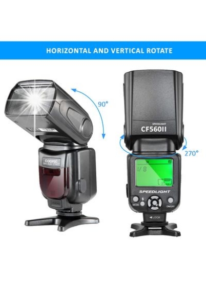 نمایشگر LCD COOPIC CF580EX C وایرلس GN56 5500K TTL Flash Speedlite سازگار با Canon 7D Mark II 5D Mark II III IV 1300D 1200D 1100D 750D 650D 600D 550D 60D7D و غیره