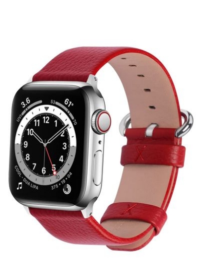 بند/بند ساعت چرمی iWatch 38mm 40mm 41mm 42mm 44mm 45mm 45mm iWatch Band/بند برای اپل واچ 38 میلی متری 40 میلی متری 41 میلی متری قرمز 38 میلی متری 40 میلی متری 41 میلی متری سری SE 7 6 5 4 3 2 1 38mm 40mm 41mm 42mm