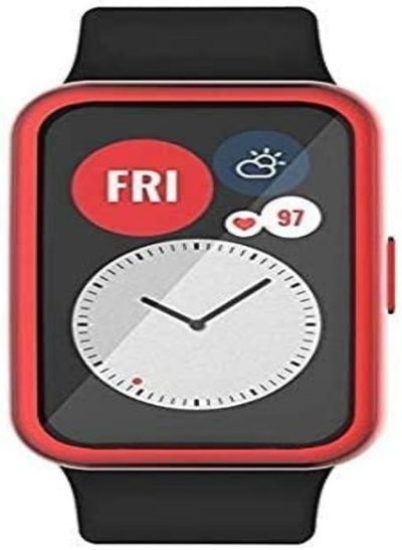 محافظ قاب ساعت AWH Huawei Fit، پوشش کامل، (قرمز)