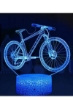 چراغ شب سه بعدی برای کودکان ماشین دوچرخه 2 الگوی با کنترل از راه دور لامپ توهم 16 رنگ با قابلیت تغییر کم نور اسباب بازی هدیه شبانه برای پسران یا دختران 2 3 4 5 6 7 8+ سال