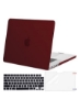 قاب سخت پوسته با پوشش صفحه کلید انگلیسی چینش آمریکایی و محافظ صفحه سازگار برای MacBook Pro 14 اینچی 2021 2022 Release A2442 M1 Pro M1 Max با نمایشگر مایع Retina XDR Touch ID Wine Red